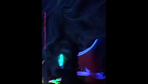 Blacklight Cum Eating Zombie Milf POV Blowjob With Throatpie!