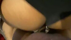 Quickie while her husband is at work **** cumshot on black panties