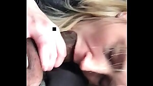 Wife sucking n. dick in car