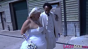 Bride grandmother sucks and rides bbc