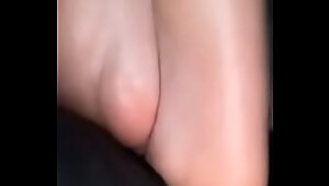 Girlfriend feet under blankets (black toenails)