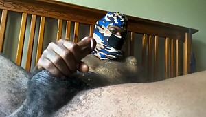 Masked rasta man beats huge dick in best friends wife bed!!!!! HUGE CUMSHOT