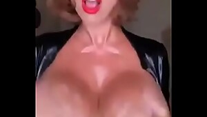 Brittany Elizabeth Black Suit Red Lips Big Tits vid 5