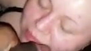 My wife fucked her bbc byheself took his cum in the mouth