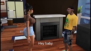 SIMS 4 STORY: KEISHA SNEAKS TO TONY HOUSE TO FUCK WHILE HIS WIFE IS AT WORK