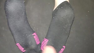 Wife loves when I cum on her pumas after work